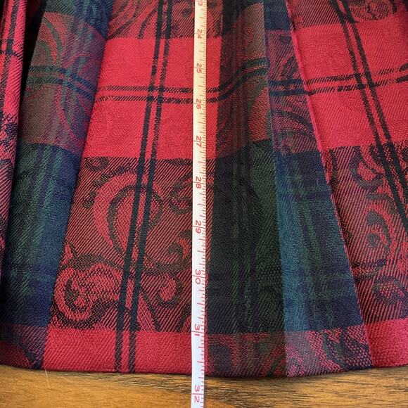 Vintage Pendleton Classic 100% Virgin Wool Skirt Wmn Sz 8 Red Green & Blue Plaid - Picture 2 of 8